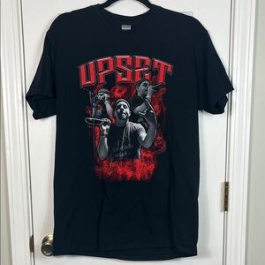 UPSET band tee shirt. Black Gildan ultra cotton size medium.